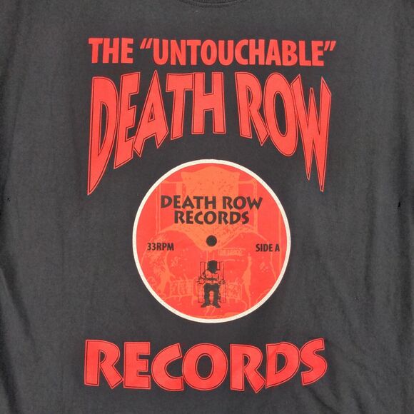 Untouchable Death Row Records T-Shirt Mens L Short Sleeve Black Crew Neck Cotton - Picture 5 of 13